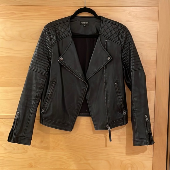 Topshop Jackets & Blazers - topshop vegan leather jacket